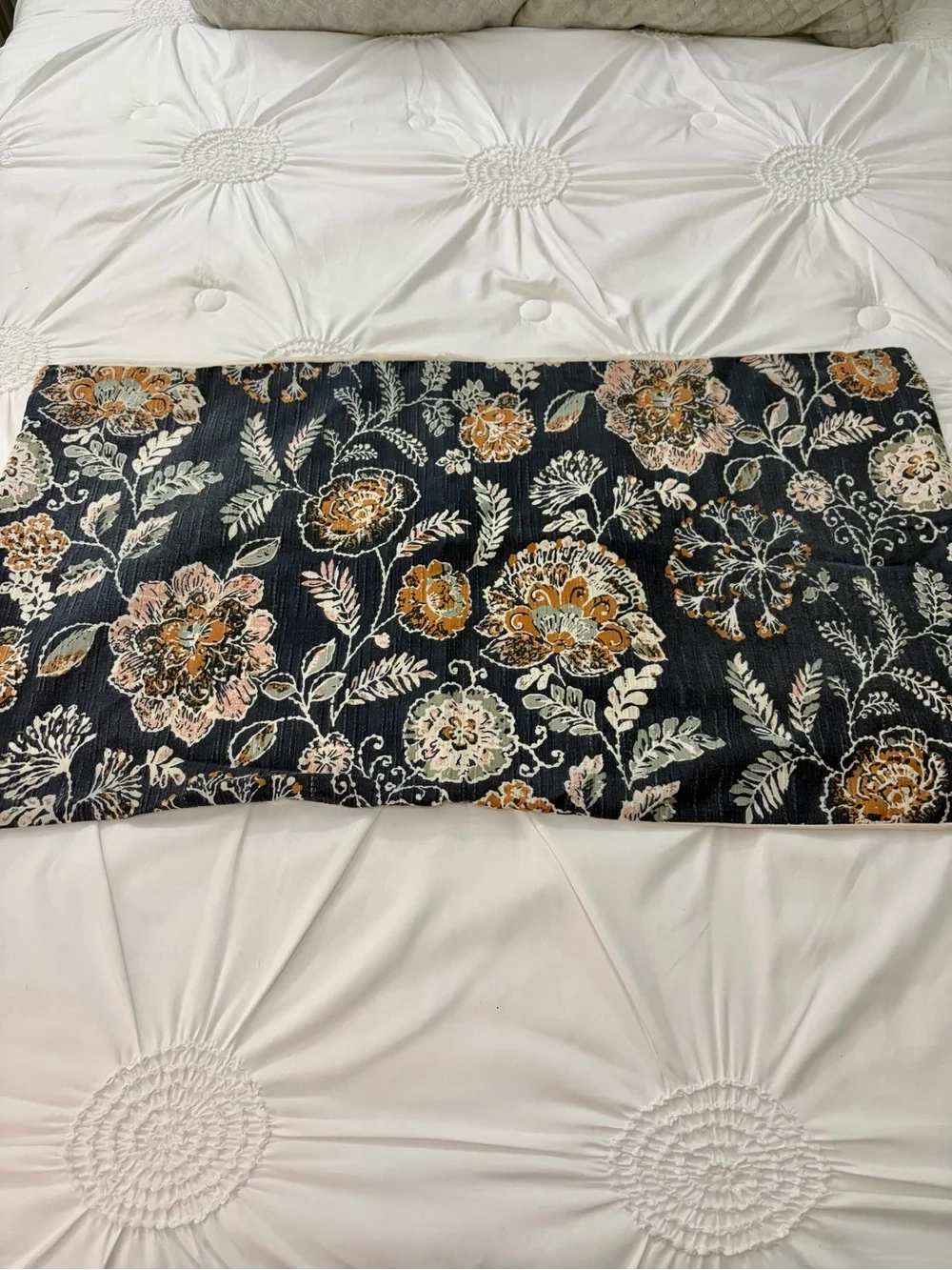 Threshold Navy Blue Bohemian Floral Cotton Blend Rectangular Shams
